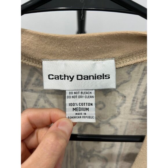 Cathy Daniels Womens Medium Abstract Cardigan Sweater Sz M - Picture 5 of 7